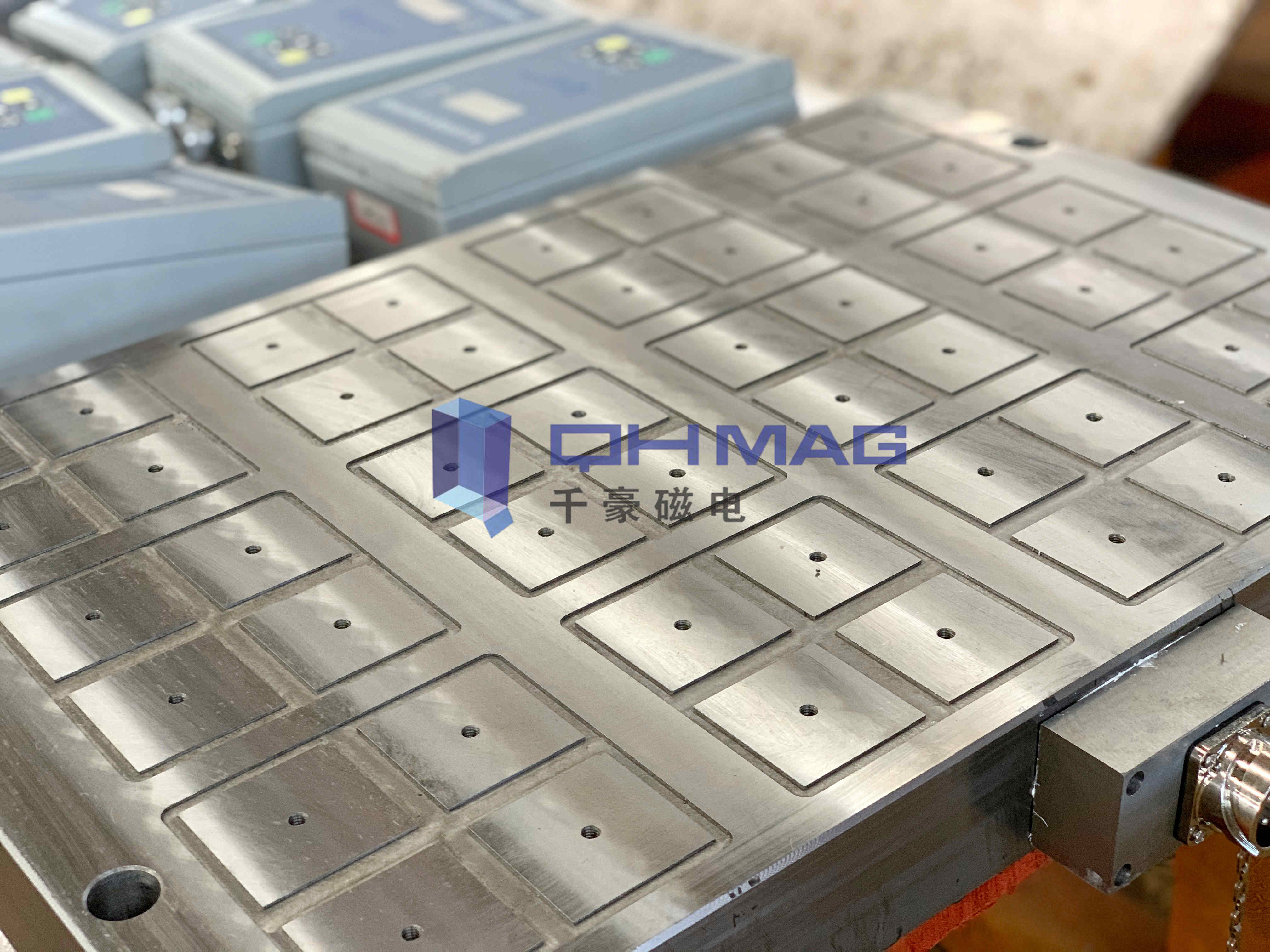 CNC加工中心電永磁吸盤，千豪磁電