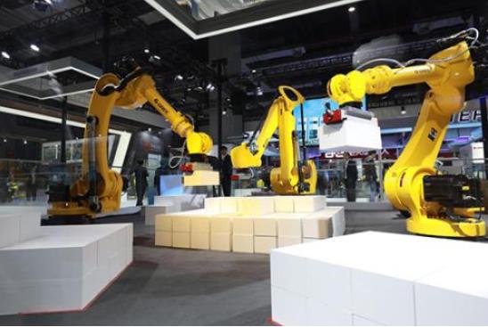 電永磁鐵配套碼垛機器人搬運過程